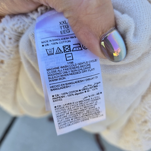 Old Navy NWOT Crochet Halter Midi Dress in Cream, Size XXL - Picture 8 of 8